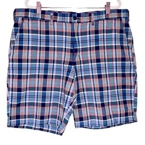 Lands’ End Men’s Plaid Traditional Fit 9” Cotton Shorts (Size 38)